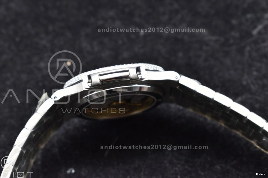 TWF Diamonds Nautilus A324 5711 Bracelet Bezel Full Diamonds SS on & Dial 1116